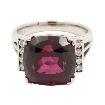 JEWELRY 無品牌珠寶 石榴石 Pt900鉑金 戒指 【二手名牌BRAND OFF】