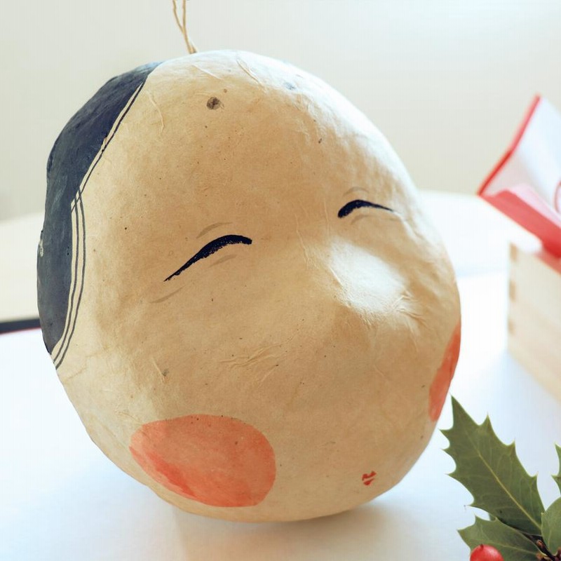 お多福 張り子 おかめ 和紙 インテリア お正月 節分飾り お多福 張り子 おかめ 和紙 インテリア お正月 節分飾り