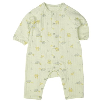 akachan honpo - 長袖連身衣-素面-綠色