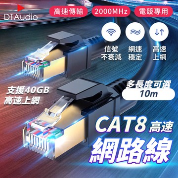 Cat.8 光纖網路線【10m】Cat8 網路線 鍍金頭 高速網路線 分享器 數據機 機上盒 電競專用