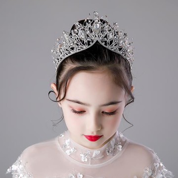 公主女童水晶發夾兒童皇冠頭飾潮洋氣女寶寶生日宴會頭發配飾飾品