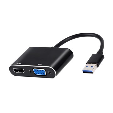 Neon 台灣霓虹 USB3.0公轉1080P HDMI母 + VGA母外接顯卡支持同屏擴展模式  EUH3  1個