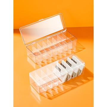 高透明卡片收納盒 名片卡片收納盒 公司名片分類整理盒 展會名片歸類盒子 辦公桌防塵收納盒 #辦公#桌面收納盒