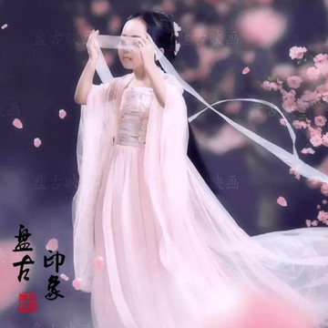 影樓寫真兒童古裝主題女童小仙女小白淺演出服裝三生三世十里桃花