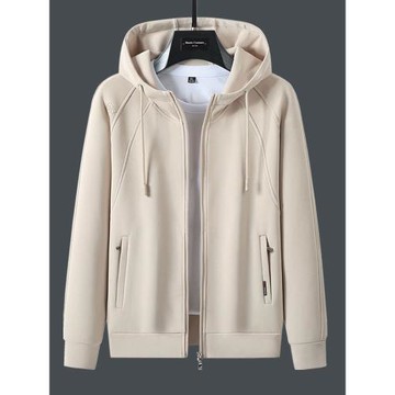 高端連帽外套女春季運動休閑顯年輕卡其色寬松春秋款太空棉上衣潮