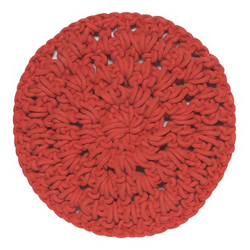 Now Designs 圓形鉤針編織隔熱墊  100%純棉  直徑23公分  磚紅  1個