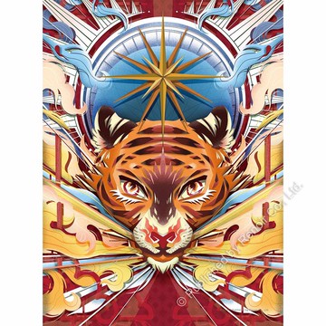 雷諾瓦拼圖文化坊/虎星高照/108片/金漆/Huyu