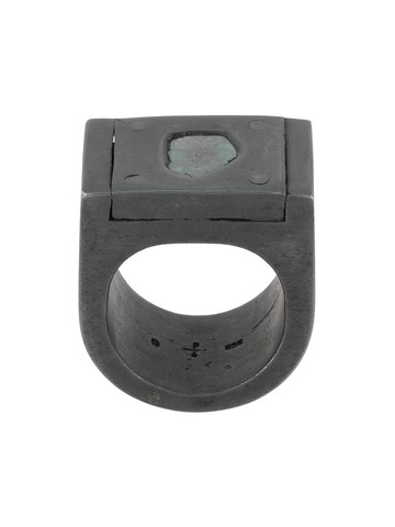 Parts of Four - plate single ring - unisex - Diamond/Sterling Silver - 12