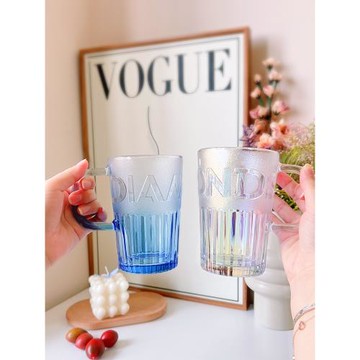 高級感玻璃杯女帶把手家用泡茶水杯男辦公室高顏值杯子萬圣夜禮物