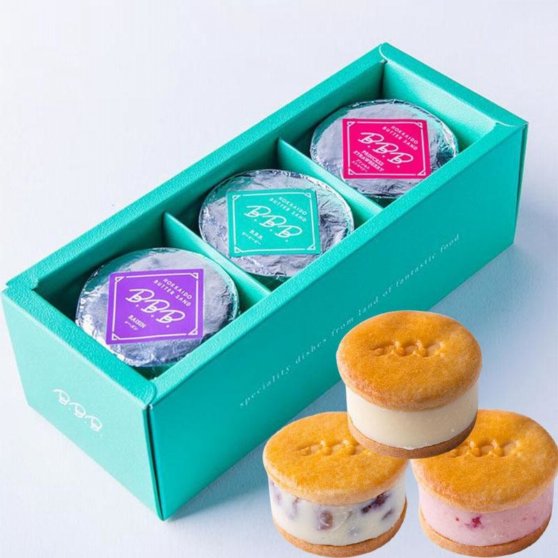 北海道発酵バターサンド フレーバーセット 3個入り BBB バターサンド  