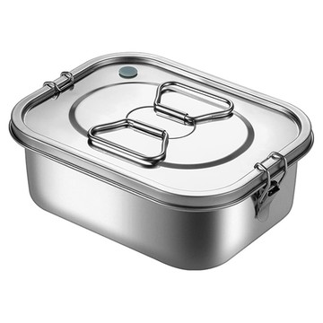 304不鏽鋼餐盒 大容量設計 密封防漏 攜帶方便  銀色  1個