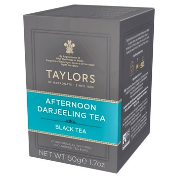 英國TAYLORS泰勒茶 經典大吉嶺午茶 20個 2.5g 藍色包裝 享受英式下午茶  1盒