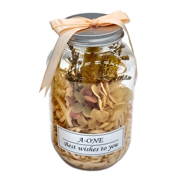 A-ONE 匯旺 永生花許願花瓶 Set 2瓶  橙兔尾草