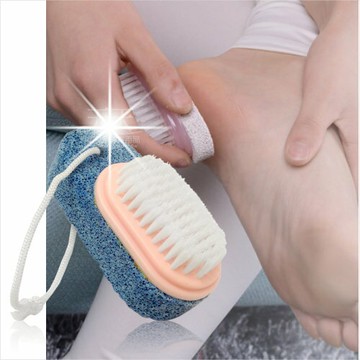 足腳部去腳皮去角質浮石-單入(橢圓附刷)不挑色 [53724]