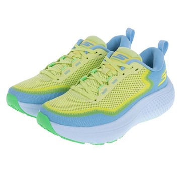 SKECHERS 女款 GO RUN SUPERSONIC MAX D楦慢跑鞋 172086LIME  黃色 + 藍色  25cm