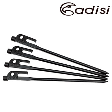 ADISI 鋁合金鍛造營釘 AS16172  30cm【四入一組】陽極黑