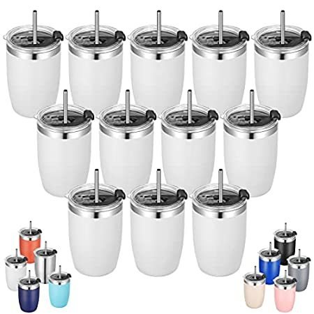 VEGOND Stainless Steel 12 oz Kids Tumblers with Lid Straw Vacuum Insulated ＿並行輸入品