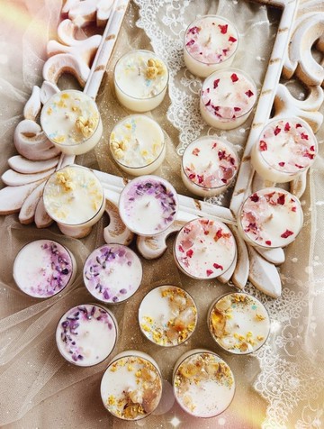 100%大豆蠟 水晶礦石能量茶蠟 高濃度純精油 天然花草 許願 淨化