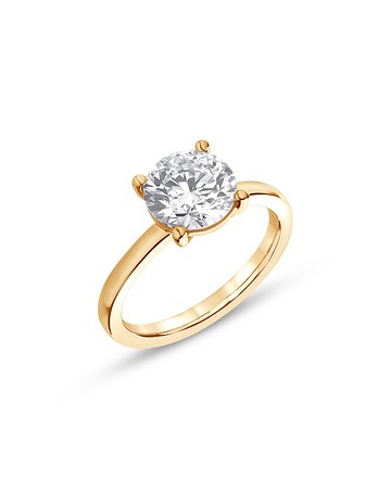 Bloomingdale's Fine Collection Certified Lab Grown Round Diamond Engagement Ring in 18K Yellow Gold, 5.0 tcw