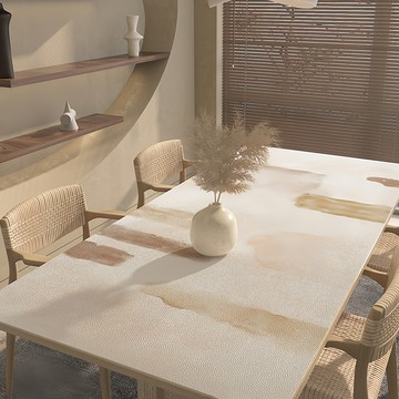 西格傢飾 侘寂風Q彈矽膠皮革桌墊 140 x 80cm  裘馬聲淺  1個