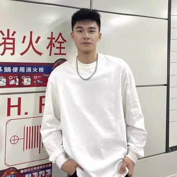 重磅260g純棉長袖t恤男款春秋冬季圓領純白色休閑寬松衛衣打底衫T鑫弘-衣錦男裝