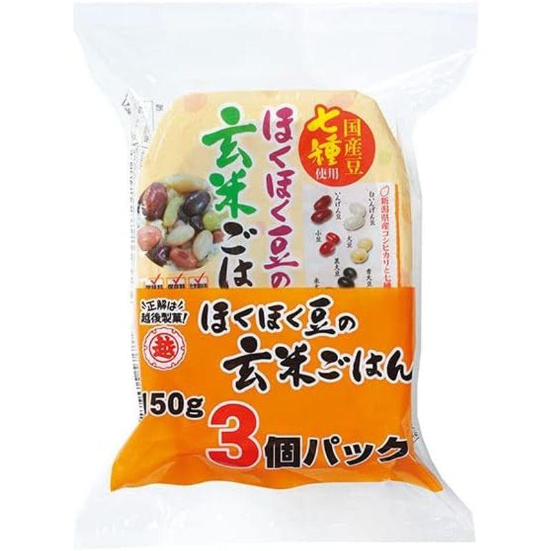 越後製菓 ほくほく豆の玄米ごはん 3食パック (150g×3個)×4個入