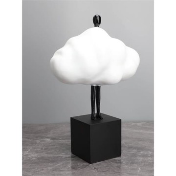 現代簡約云朵人物樹脂擺件客廳茶幾樣板房售樓部玄關家居裝飾品