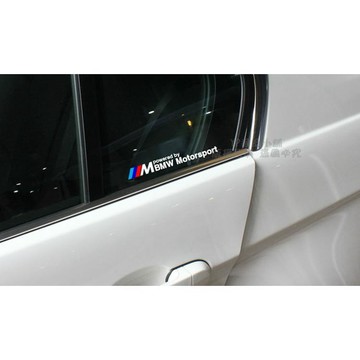【逸品汽車百貨】BMW Motorsport 側窗貼紙 2入/組 三角窗貼紙 側窗貼紙 反光貼紙 防水貼紙
