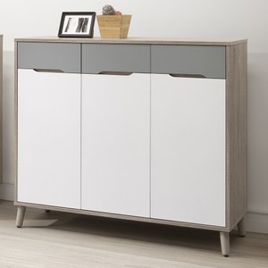 【MUNA 家居】肯特淺灰色4尺鞋櫃