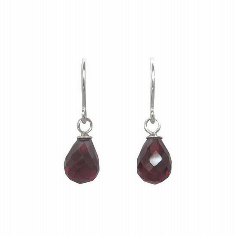 K14 タンジェリンガーネット& ダイヤモンドホワイトゴールドピアス