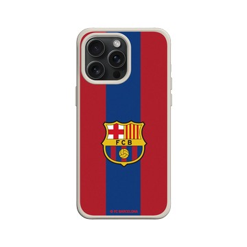 iPhone 15 Pro Max SolidX 貝殼灰 - FC Barcelona - Logo - Two Tone Background