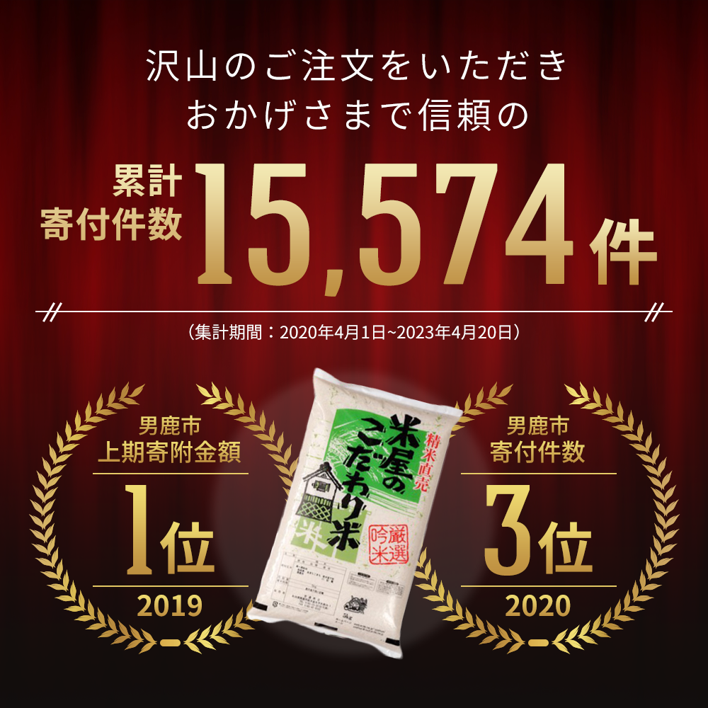 定期便 令和5年産『米屋のこだわり米』あきたこまち 白米 15kg  5kg×3袋6ヶ月連続発送（合計90kg）吉運商店秋田県 男鹿市