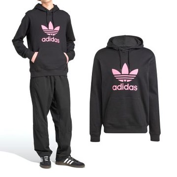 Adidas Trefoil Hoody 男款 深藍色 經典 三葉草 連帽 休閒 長袖 JY3764