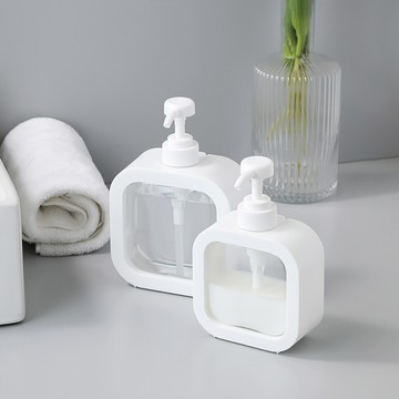 荷生活大容量按壓式分裝瓶 透明簡約沐浴乳洗髮精洗衣精洗手乳分裝瓶-小號