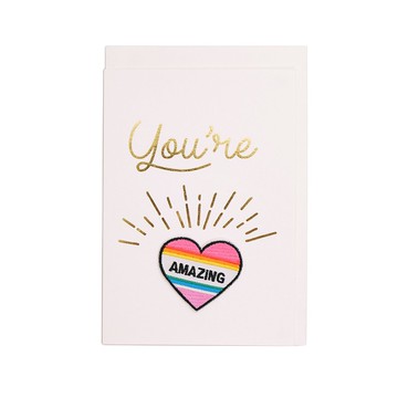 Amazing刺繡布貼卡片- You're amazing