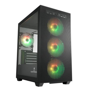 Superchannel 視博通 SAK251(B) 電腦機殼 黑/ARGB 風扇x4 TYPE-C M-ATX