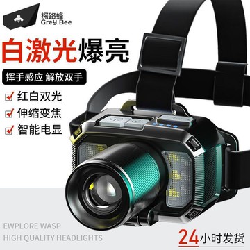 頭燈 強光充電超亮超長續航釣魚專用 頭戴式照明感應 夜釣手電筒戶外