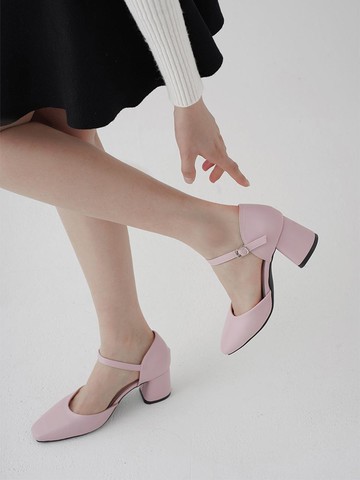 Hermia Mary Jane Round Heel Pumps