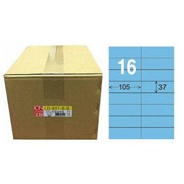 【龍德】A4三用電腦標籤 37x105mm 淺藍色 1000入 / 箱 LD-801-B-B【APP滿額下單4%點數(單一帳號最高1500點)】5/31止