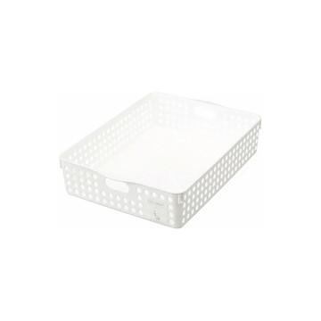 日本Inomata A4紙收納籃 白色 共5入