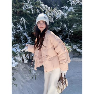 新中式國風盤扣羽絨服女冬2025新款甜美風減齡超好看白鴨絨面包服