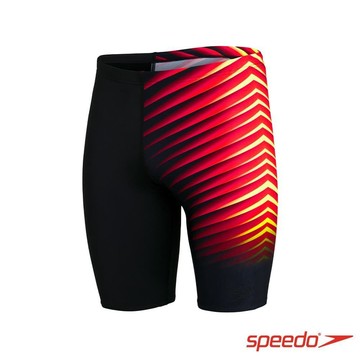 【線上體育】speedo 男 運動及膝泳褲 Placment 黑/紅