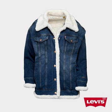 Levi s 女款 毛領牛仔外套 長版外套 可雙面穿 丹寧外套 熱賣單品