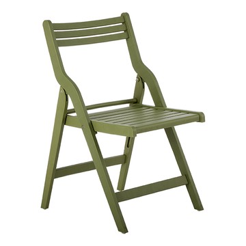 樂嫚妮 4入/荷重100kg輕便塑膠折疊椅(室內餐椅、戶外摺疊椅)5色綠色
