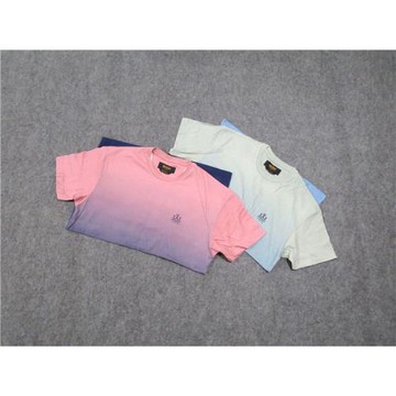 美式紐約街頭潮牌扎染款拼接風短袖水洗作舊tee滑板情侶T恤大碼