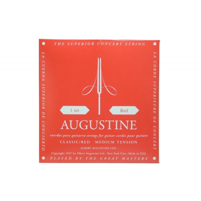 AUGUSTINE オーガスチン レッド 赤ラベル セット　クラシックギター弦 AUGUSTINE RED ポイント消化 送料無料 買いだおれ