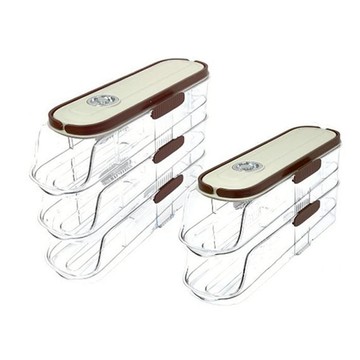 【海夫健康生活館】RH-HEF 可堆疊滑梯式 計時保鮮 蛋類保護盒 單排3層+單排2層(ZHCN2435-BC)