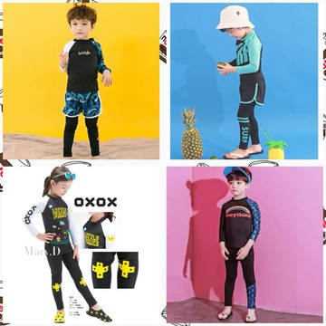 [Suri🐳舒莉泳具]台灣出貨🇹🇼兒童泳衣 長袖長褲防曬泳衣 中性款 男童泳衣 女童泳衣