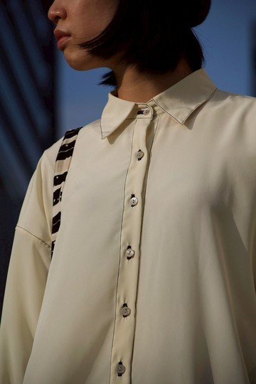 輕柔 shelly shirt - 象牙色