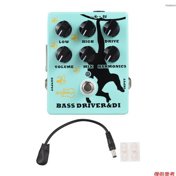 Winn Driver and DI Box Bass Effector Pedal 適用於帶 XLR 輸出低音放大器踏